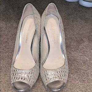 Audrey Brooke gold/silver heels